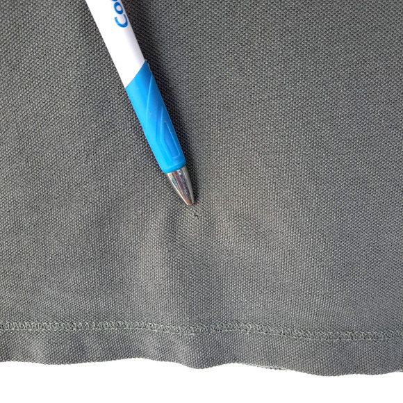 All Saints Form Short Sleeve Polo Shirt Mens Size Large Gray Ramskull Logo - Picture 6 of 8